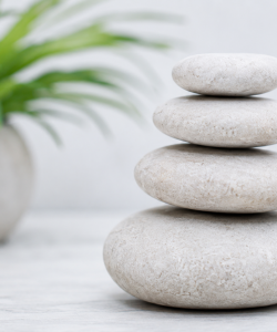 Balanced stones representing complete health, wellness and premium supplement combinations